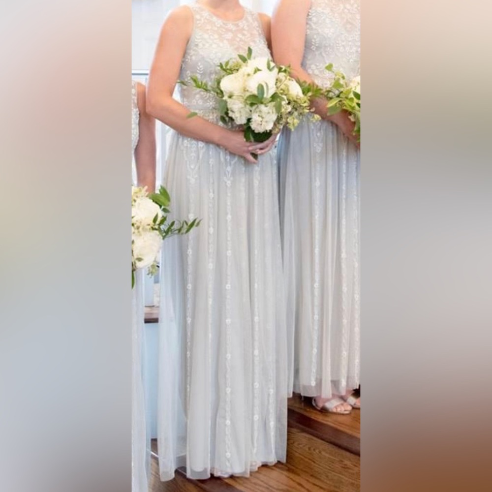 BHLDN sequin gray and white dress Size 6